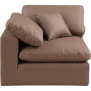  Manufacturer Color_Brown -- Comfy Brown Vegan Leather Upholstered Modular Corner Chair IMAGE 4