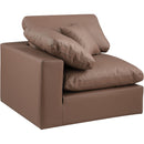  Manufacturer Color_Brown -- Comfy Brown Vegan Leather Upholstered Modular Corner Chair IMAGE 5