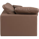  Manufacturer Color_Brown -- Comfy Brown Vegan Leather Upholstered Modular Corner Chair IMAGE 6