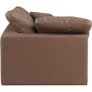 Meridian Comfy Brown Vegan Leather Modular Corner Chair IMAGE 6