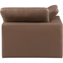  Manufacturer Color_Brown -- Comfy Brown Vegan Leather Upholstered Modular Corner Chair IMAGE 7