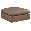  Manufacturer Color_Brown -- Comfy Brown Vegan Leather Upholstered Modular Ottoman IMAGE 1