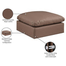  Manufacturer Color_Brown -- Comfy Brown Vegan Leather Upholstered Modular Ottoman IMAGE 6