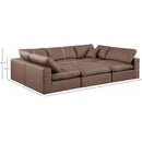 Meridian Comfy Brown Vegan Leather Modular Sectional IMAGE 10