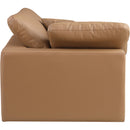  Manufacturer Color_Cognac -- Comfy Cognac Vegan Leather Upholstered Modular Corner Chair IMAGE 6
