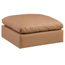  Manufacturer Color_Cognac -- Comfy Cognac Vegan Leather Upholstered Modular Ottoman IMAGE 1