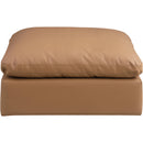  Manufacturer Color_Cognac -- Comfy Cognac Vegan Leather Upholstered Modular Ottoman IMAGE 3