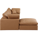  Manufacturer Color_Cognac -- Comfy 119" Cognac Vegan Leather Upholstered 4 pc Modular Sectional IMAGE 10