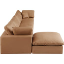  Manufacturer Color_Cognac -- Comfy 158" Cognac Vegan Leather Upholstered 5 pc Modular Sectional IMAGE 10
