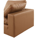  Manufacturer Color_Cognac -- Comfy 158" Cognac Vegan Leather Upholstered 6 pc Modular Sectional IMAGE 8