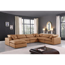  Manufacturer Color_Cognac -- Comfy 158" Cognac Vegan Leather Upholstered 7 pc Modular Sectional IMAGE 2