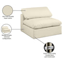  Manufacturer Color_Cream -- Comfy Cream Vegan Leather Upholstered Modular Armless Chair IMAGE 11