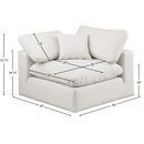  Manufacturer Color_Cream -- Comfy Cream Vegan Leather Upholstered Modular Corner Chair IMAGE 11