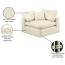  Manufacturer Color_Cream -- Comfy Cream Vegan Leather Upholstered Modular Corner Chair IMAGE 12