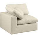  Manufacturer Color_Cream -- Comfy Cream Vegan Leather Upholstered Modular Corner Chair IMAGE 5