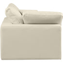 Meridian Comfy Cream Vegan Leather Modular Corner Chair IMAGE 6