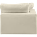 Meridian Comfy Cream Vegan Leather Modular Corner Chair IMAGE 7