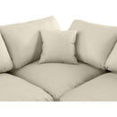 Meridian Comfy Cream Vegan Leather Modular Corner Chair IMAGE 9