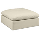  Manufacturer Color_Cream -- Comfy Cream Vegan Leather Upholstered Modular Ottoman IMAGE 1