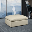  Manufacturer Color_Cream -- Comfy Cream Vegan Leather Upholstered Modular Ottoman IMAGE 2
