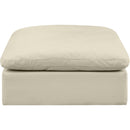  Manufacturer Color_Cream -- Comfy Cream Vegan Leather Upholstered Modular Ottoman IMAGE 3