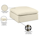  Manufacturer Color_Cream -- Comfy Cream Vegan Leather Upholstered Modular Ottoman IMAGE 6