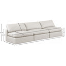 Meridian Comfy Cream Vegan Leather Modular Sofa IMAGE 9
