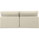 Meridian Comfy Cream Vegan Leather Modular Sofa IMAGE 3