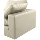 Meridian Comfy Cream Vegan Leather Modular Sofa IMAGE 7