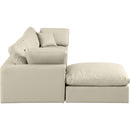  Manufacturer Color_Cream -- Comfy 119" Cream Vegan Leather Upholstered 4 pc Modular Sectional IMAGE 10