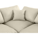  Manufacturer Color_Cream -- Comfy 119" Cream Vegan Leather Upholstered 4 pc Modular Sectional IMAGE 12