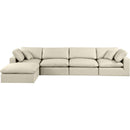Meridian Comfy Cream Vegan Leather Modular Sectional IMAGE 7