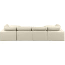 Meridian Comfy Cream Vegan Leather Modular Sectional IMAGE 3