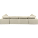 Meridian Comfy Cream Vegan Leather Modular Sectional IMAGE 3