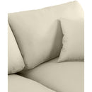  Manufacturer Color_Cream -- Comfy 157" Cream Vegan Leather Upholstered 6 pc Modular Sectional IMAGE 8