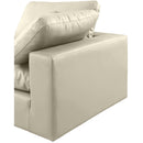  Manufacturer Color_Cream -- Comfy 158" Cream Vegan Leather Upholstered 7 pc Modular Sectional IMAGE 8