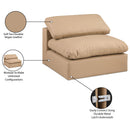  Manufacturer Color_Tan -- Comfy Tan Vegan Leather Upholstered Modular Armless Chair IMAGE 11