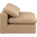  Manufacturer Color_Tan -- Comfy Tan Vegan Leather Upholstered Modular Armless Chair IMAGE 6
