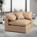  Manufacturer Color_Tan -- Comfy Tan Vegan Leather Upholstered Modular Corner Chair IMAGE 2