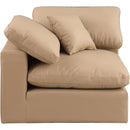  Manufacturer Color_Tan -- Comfy Tan Vegan Leather Upholstered Modular Corner Chair IMAGE 4