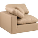  Manufacturer Color_Tan -- Comfy Tan Vegan Leather Upholstered Modular Corner Chair IMAGE 5