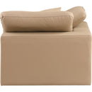  Manufacturer Color_Tan -- Comfy Tan Vegan Leather Upholstered Modular Corner Chair IMAGE 7