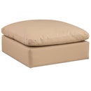  Manufacturer Color_Tan -- Comfy Tan Vegan Leather Upholstered Modular Ottoman IMAGE 1