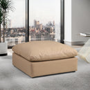  Manufacturer Color_Tan -- Comfy Tan Vegan Leather Upholstered Modular Ottoman IMAGE 2