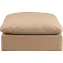  Manufacturer Color_Tan -- Comfy Tan Vegan Leather Upholstered Modular Ottoman IMAGE 3
