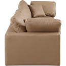  Manufacturer Color_Tan -- Comfy 119" Tan Vegan Leather Upholstered 3 pc Modular Sofa IMAGE 5