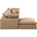  Manufacturer Color_Tan -- Comfy 119" Tan Vegan Leather Upholstered 4 pc Modular Sectional IMAGE 10