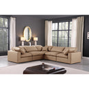  Manufacturer Color_Tan -- Comfy 119" Tan Vegan Leather Upholstered 5 pc Modular Sectional IMAGE 2