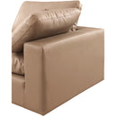  Manufacturer Color_Tan -- Comfy 158" Tan Vegan Leather Upholstered 6 pc Modular Sectional IMAGE 8