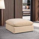  Manufacturer Color_Beige -- Meridian Comfy Fabric Ottoman IMAGE 2